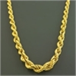 18K Yellow Gold Rope Necklace